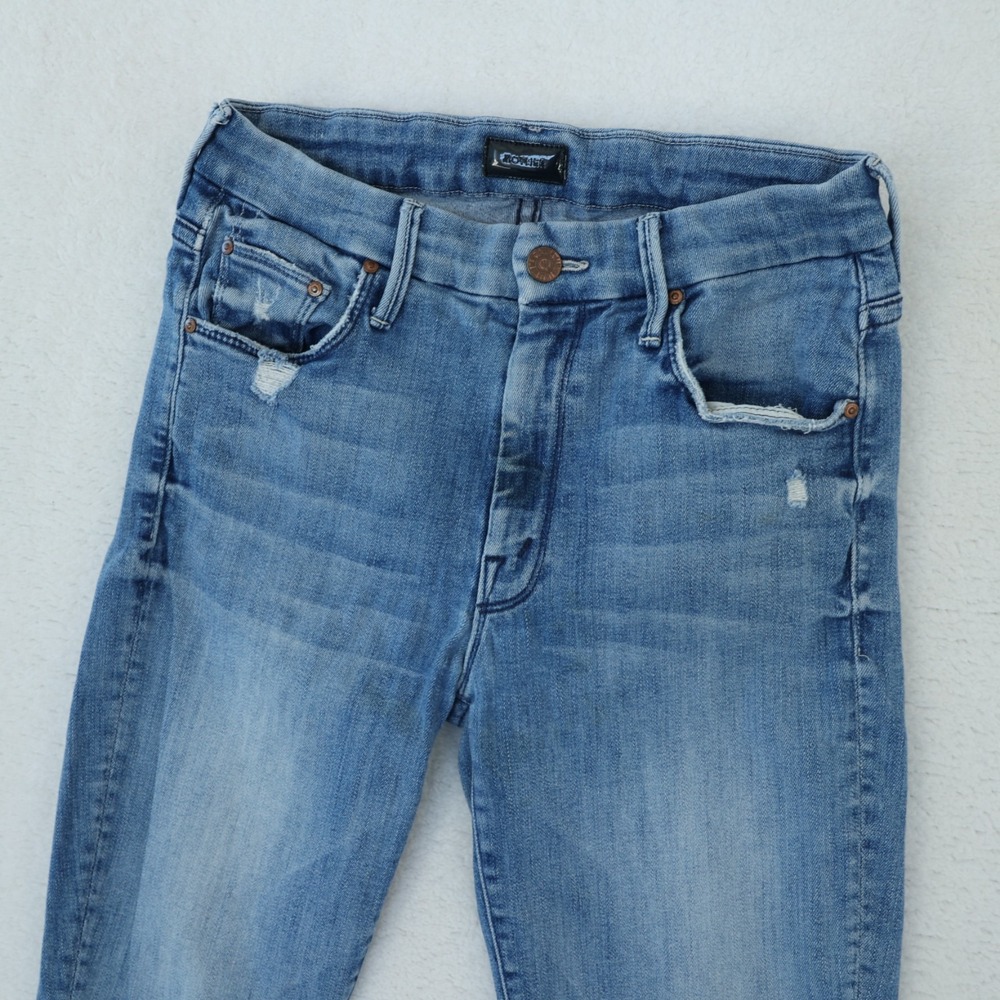 Mother The Looker Jeans Women's 27 Where There Is Smoke Ankle Step Fray‎ Skinny - Picture 2 of 16